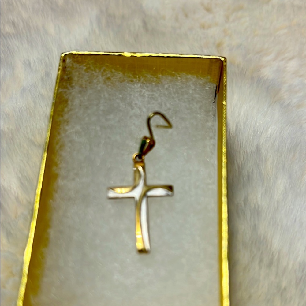 COPY - Gold and Silver Cross Pendant